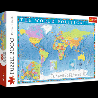 Puzzle Polityczna mapa świata 2000