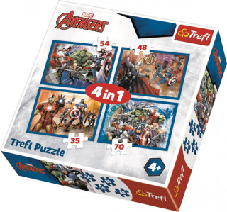 Trefl Puzzle Avengers - Jsme tým 4v1 (35,48,54,70 dílků)