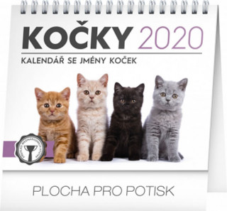 Kočky – se jmény koček - stolní kalendář 2020