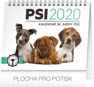 Psi – se jmény psů - stolní kalendář 2020