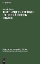 Text und Textform im hebraischen Sirach