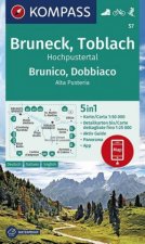 KOMPASS Wanderkarte 57 Cruneck, Toblach, Hochpustertal, Brunico, Dobbiaco, Alta Pusteria 1:50.000