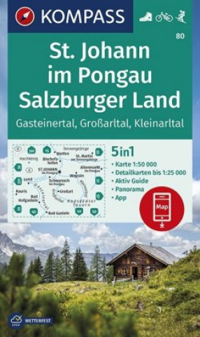 KOMPASS Wanderkarte St. Johann im Pongau, Salzburger Land 1:50 000