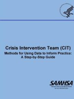Crisis Intervention Team (CIT) - Methods for Using Data to Inform Practice