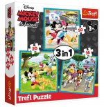 Puzzle Mickey Mouse a přátelé 3v1