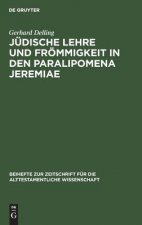Judische Lehre und Froemmigkeit in den Paralipomena Jeremiae