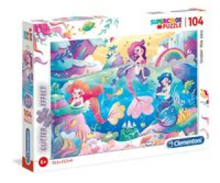 Puzzle Supercolor 104 z brokatem Under the Sea