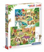 Puzzle Supercolor Zoo 2x60