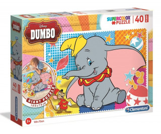 Puzzle Supercolor 40 podłogowe Dumbo