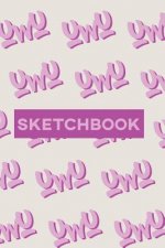 Sketchbook: Uwu Cuteness Overload Purple Pink Typography Meme