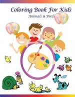Coloring Book for Kids Animals & Birds