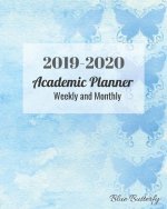 2019-2020 Academic Planner Weekly and Monthly Blue Butterfly