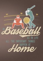 In Baseball as in Life All the Important Things Happen at Home: Retro Vintage Baseball Scorebook