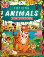 Amazing Animals: Giant Foil Sticker Book with Puzzles and Activities