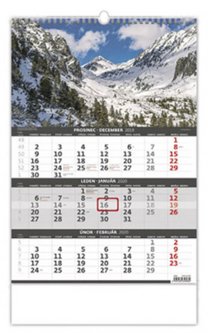 Hory- 3měsíční/Hory - 3mesačné - nástěnný kalendář 2020