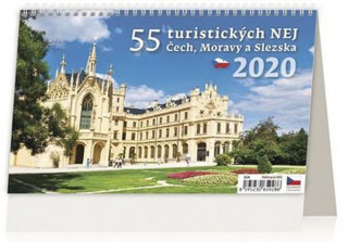 55 turistických nej Čech, Moravy a Slezska - stolní kalendář 2020