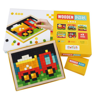 Wooden Pixel: Auta: dřevěná mozaika 400 kostiček a 7 předloh