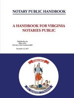 Notary Public Handbook - A Handbook for Virginia Notaries Public