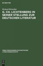 G. Ch. Lichtenberg in Seiner Stellung Zur Deutschen Literatur