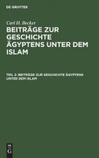 Beitrage Zur Geschichte AEgyptens Unter Dem Islam