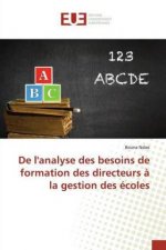 De l'analyse des besoins de formation des directeurs ? la gestion des écoles