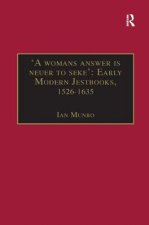 'A womans answer is neuer to seke': Early Modern Jestbooks, 1526-1635