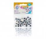 Oczy samoprzylepne 10mm oczy bazyliszka 46 sztuk