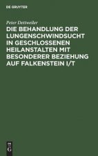 Die Behandlung Der Lungenschwindsucht in Geschlossenen Heilanstalten Mit Besonderer Beziehung Auf Falkenstein I/T