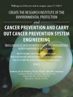 Create the Research Institute of the Environmental Protection and Cancer Prevention and Carry out Cancer Prevention System Engineering