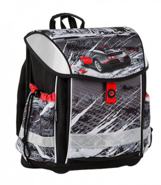 Bagmaster Školní aktovka pro prvňáčky LIM 9 B BLACK/WHITE/RED