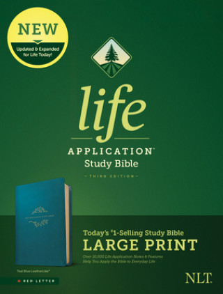 NLT Life Application Study Bible, Third Edition, Large Print (Leatherlike, Teal Blue)
