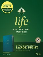 NLT Life Application Study Bible, Third Edition, Large Print (Leatherlike, Teal Blue, Indexed)