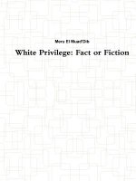 White Privilege: Fact or Fiction