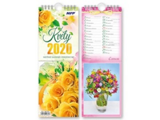 Pohlednicový Květy - nástěnný kalendář 2020