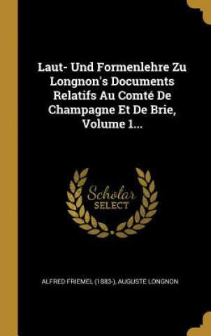 Laut- Und Formenlehre Zu Longnon's Documents Relatifs Au Comté de Champagne Et de Brie, Volume 1...