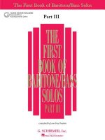 First Book of Baritone/Bass Solos - Part III [With 2 CDs]
