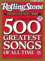 Selections from Rolling Stone Magazine's 500 Greatest Songs of All Time (Instrumental Solos), Vol 1: Trumpet, Book & CD [With CD]
