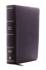 NKJV, Single-Column Reference Bible, Genuine Leather, Black, Red Letter Edition, Comfort Print