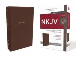 NKJV, Compact Single-Column Reference Bible, Imitation Leather, Brown, Red Letter Edition, Comfort Print