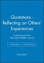 Quotations - Reflecting on Others' Experiences: A Download from the 2004 Pfeiffer Annual (Volume 1, Training)
