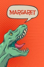 Margaret: Dinosaur Tyrannosaurus Blank Comic Book Notebook Journal Book 120 Pages 6x9