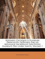 Réponses Critiques ? Plusieurs Difficultés Proposées Par Les Nouveaux Incrédules Sur Divers Endroits Des Livres Saints, Volume 1