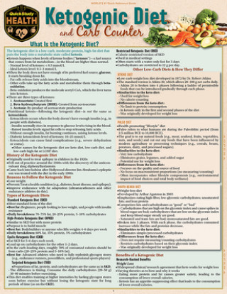Ketogenic Diet & Carb Counter: A Quickstudy Laminated Reference Guide (Allison Goldstein)(Książka)
