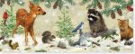 Panoramic Winter Forest Friends