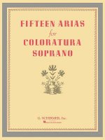Fifteen Arias for Coloratura Soprano: Soprano and Piano