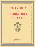 Fifteen Arias for Coloratura Soprano: Soprano and Piano