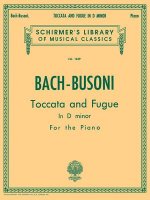 Toccata and Fugue in D Minor Bwv565: Schirmer's Library of Musical Classics Volume 1629 Piano Solo