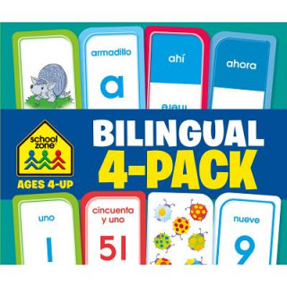 School Zone Bilingual 4-Pack Flash Cards