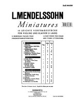 Mendelssohn: 15 Miniatures for Violin and Piano Vol.1