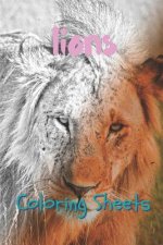 Lion Coloring Sheets: 30 Lion Drawings, Coloring Sheets Adults Relaxation, Coloring Book for Kids, for Girls, Volume 6